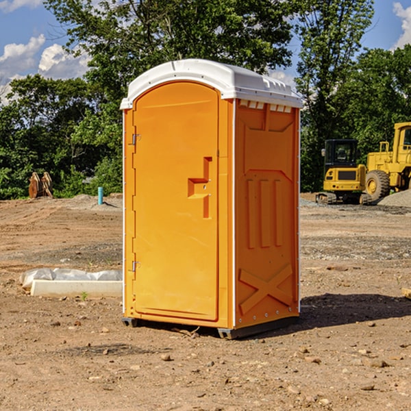 how often are the porta potties cleaned and serviced during a rental period in Rockford